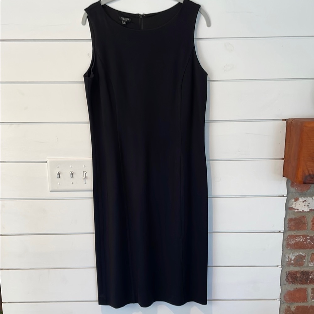 Talbots black jersey knit Sleeveless sheath dress
